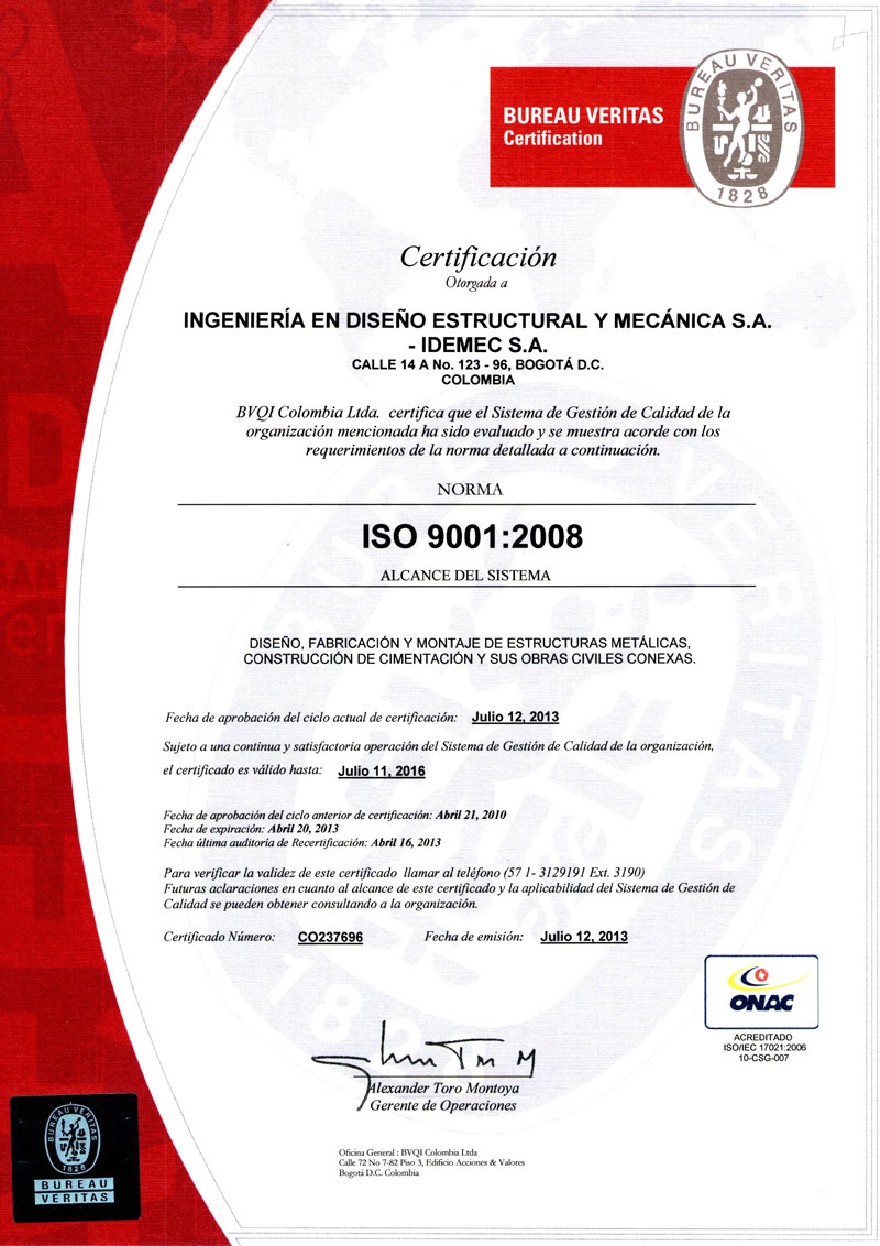 Certificaciones